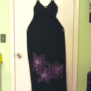 Black spaghetti strap dress